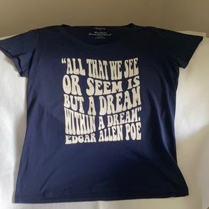 Torrid Scoop Neck  navy Graphic T size 0 (12)